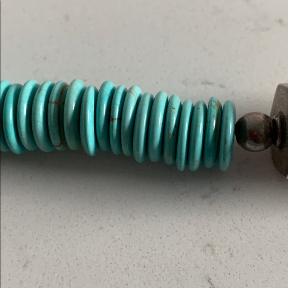 Genuine turquoise and silver necklace - Picture 6 of 6